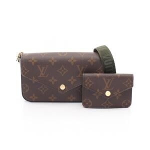 Louis Vuitton Multi Pochette Felicie Shoulder Bag Canvas Monogram Brown Green